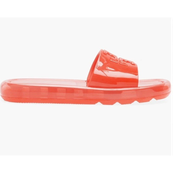 Tory Burch Shoes - $188 Tory Burch BUBBLE Fluorescent Pink JELLY Slides Sandals Sz 9 NIB no Cover